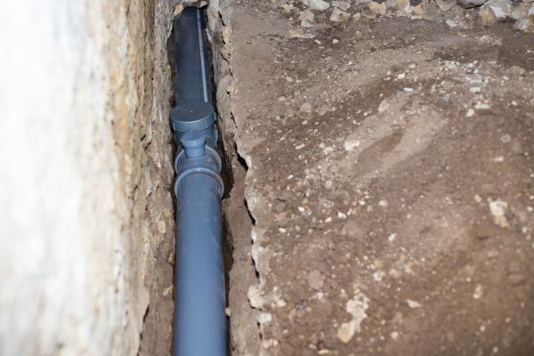 Drain Line Installation in Waxhaw